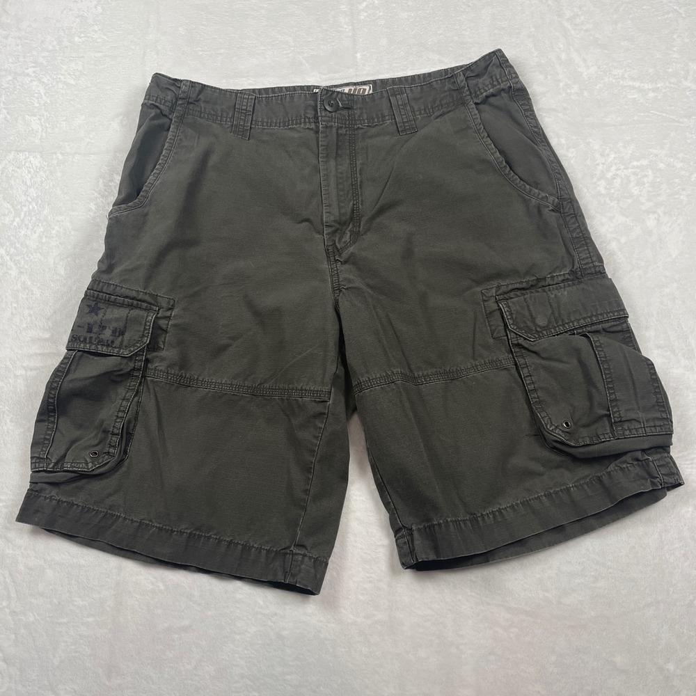Urban Pipeline Mens 36‎ Olive Green Cargo Shorts Ripstop Cotton Military Squad